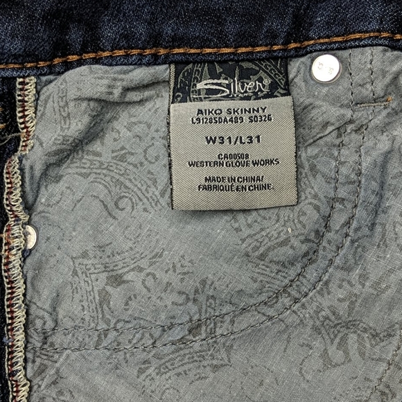 Women's Silver Jeans Aiko Skinny 31x31 @vintage - Picture 2 of 12